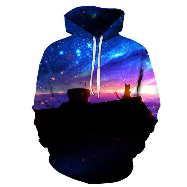 Space Cat 3D Sweatshirt Hoodie Pullover-My 3D Hoodie
