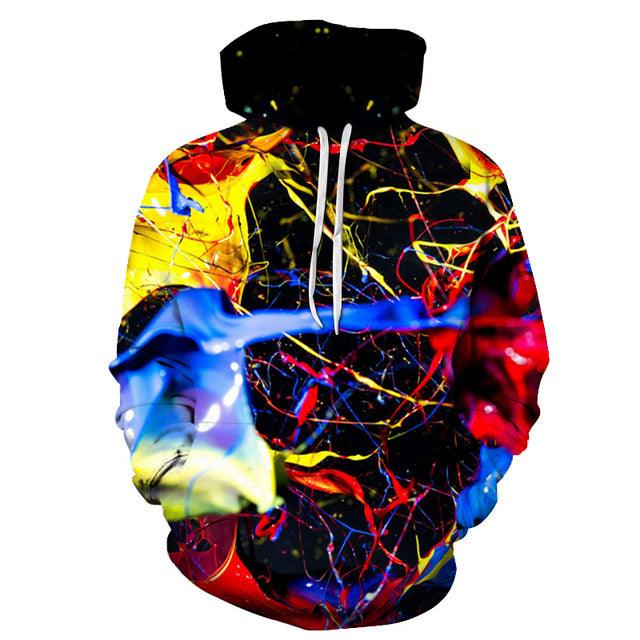 Paint Splatter 3D Sweatshirt Hoodie Pullover-My 3D Hoodie