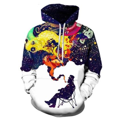 Colorful Smoke 3D Sweatshirt Hoodie Pullover-My 3D Hoodie