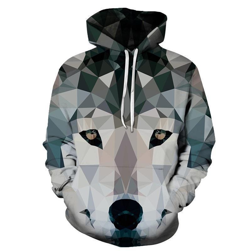Geometric Wolf 3D Sweatshirt, Hoodie, Pullover-My 3D Hoodie