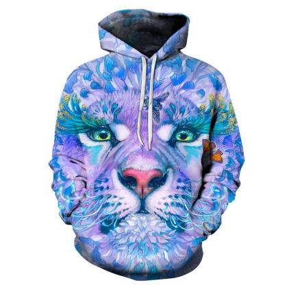 Flower Tiger 3D Sweatshirt Hoodie Pullover-My 3D Hoodie