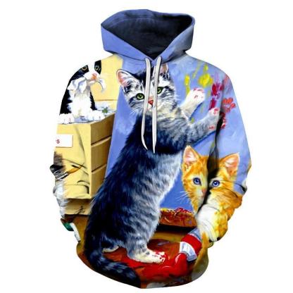 House Cats 3D Sweatshirt Hoodie Pullover-My 3D Hoodie
