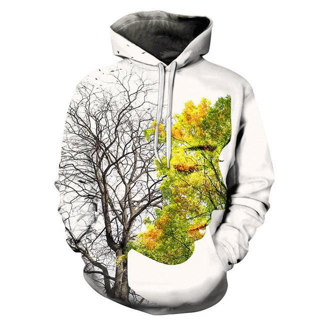 Tree Contrast 3D Sweatshirt Hoodie Pullover-My 3D Hoodie