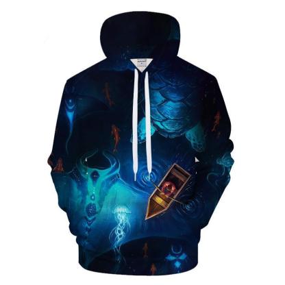 Night Lake View 3D Hoodie Sweatshirt Pullover-My 3D Hoodie