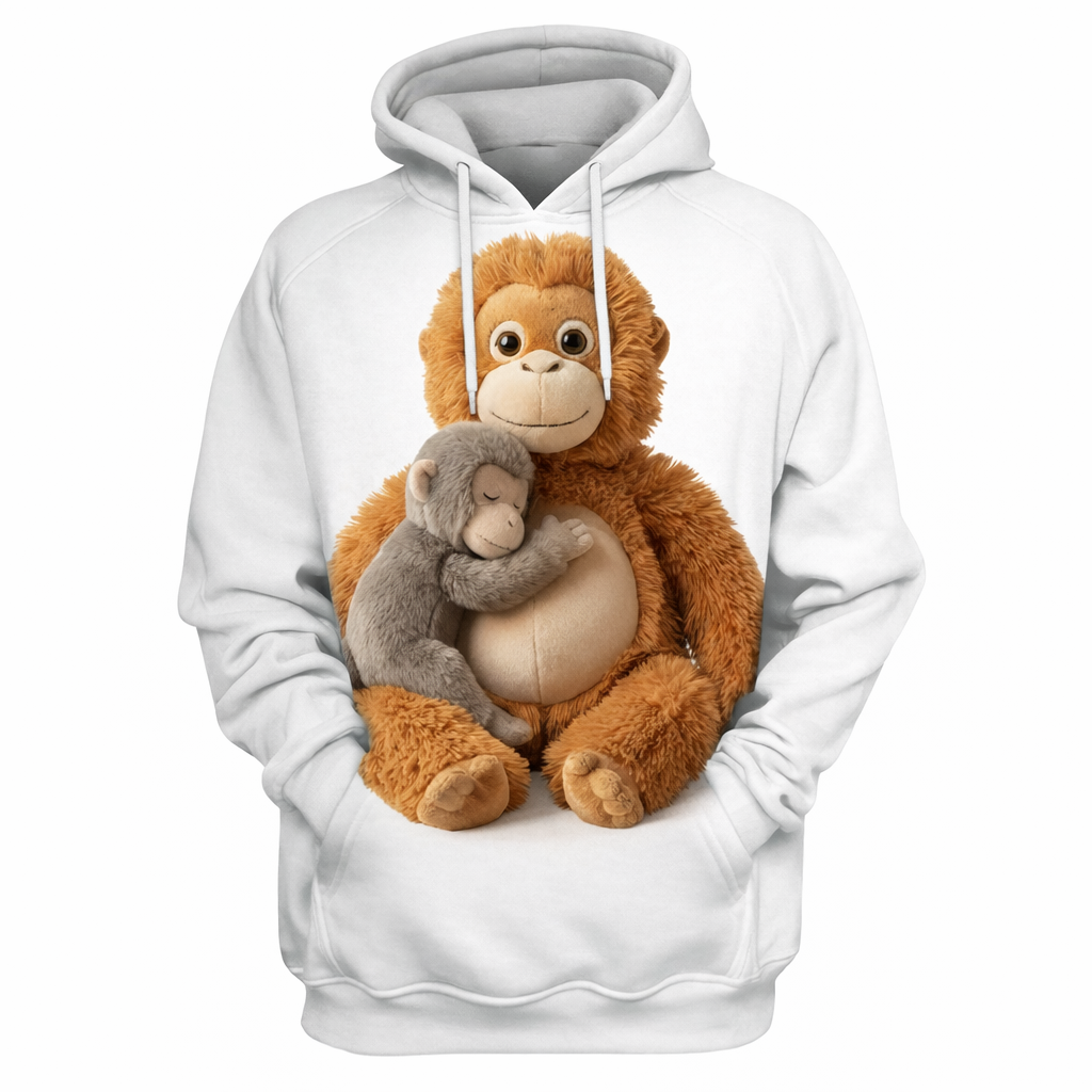 Mama And Punch Monkey Street Style Pullover Hoodie