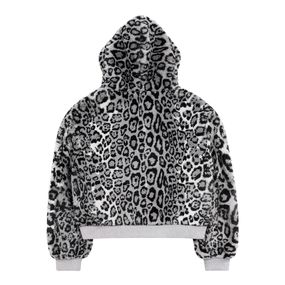 Leopard Print Zip Up Hoodie