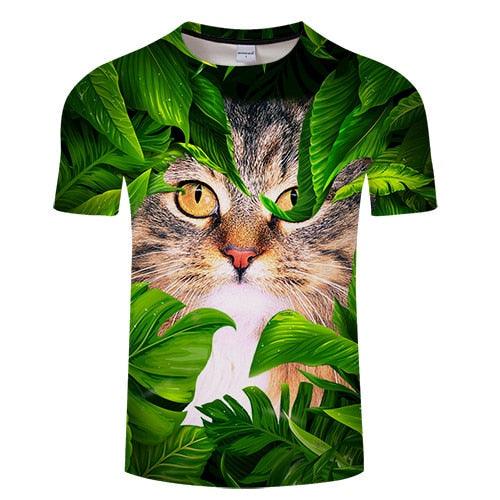 Peeking Cat T-shirt-My 3D Hoodie