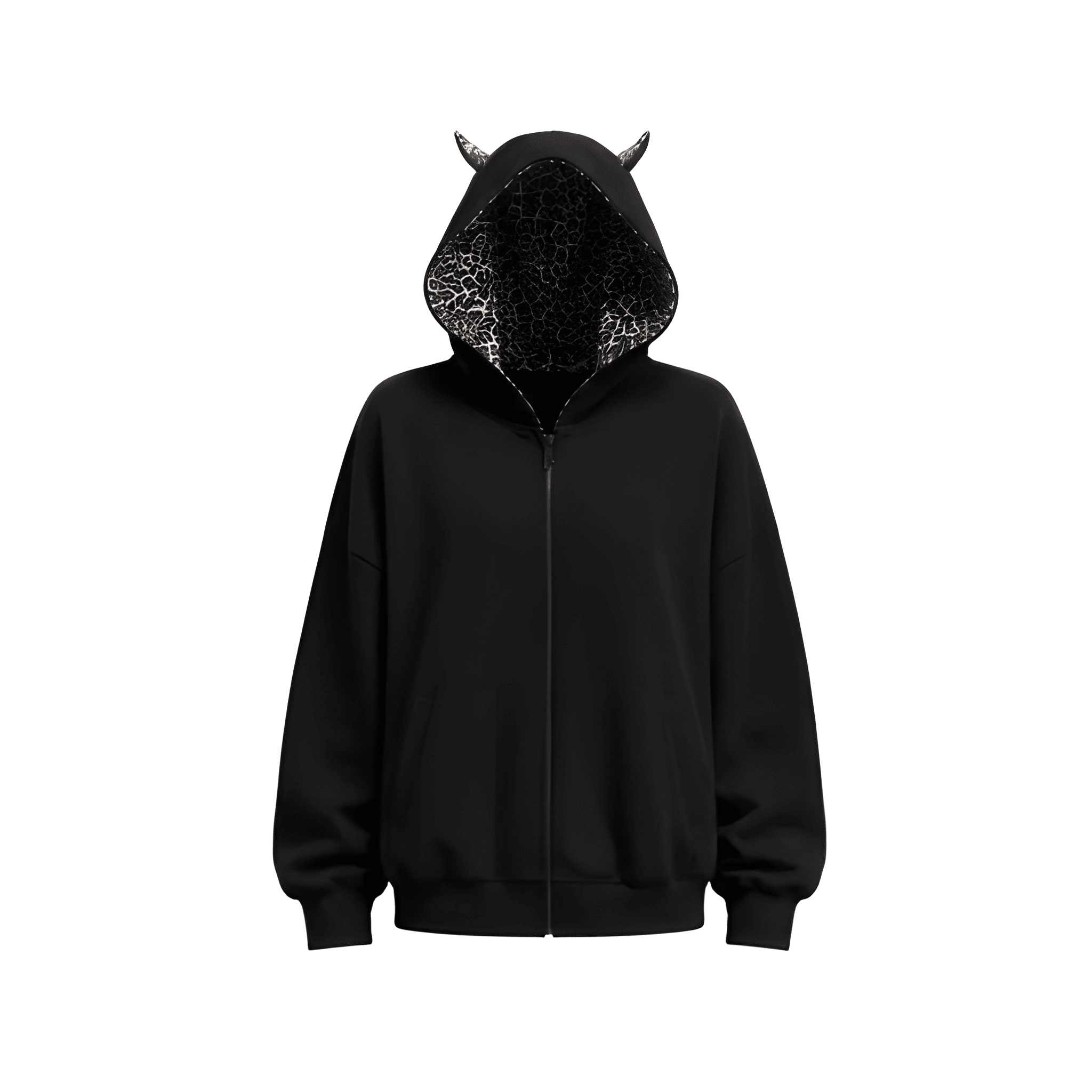 Leopard Print Oversized Cropped Zip Up Hoodie