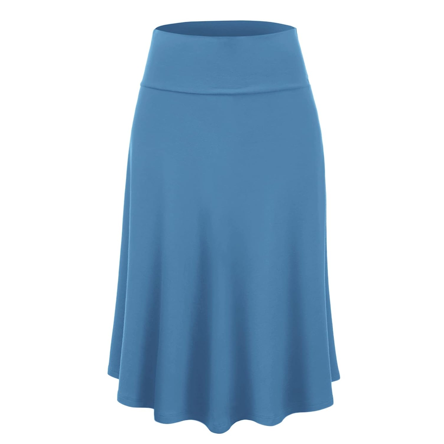 Casual Solid Flare Lightweight Skirt for Women