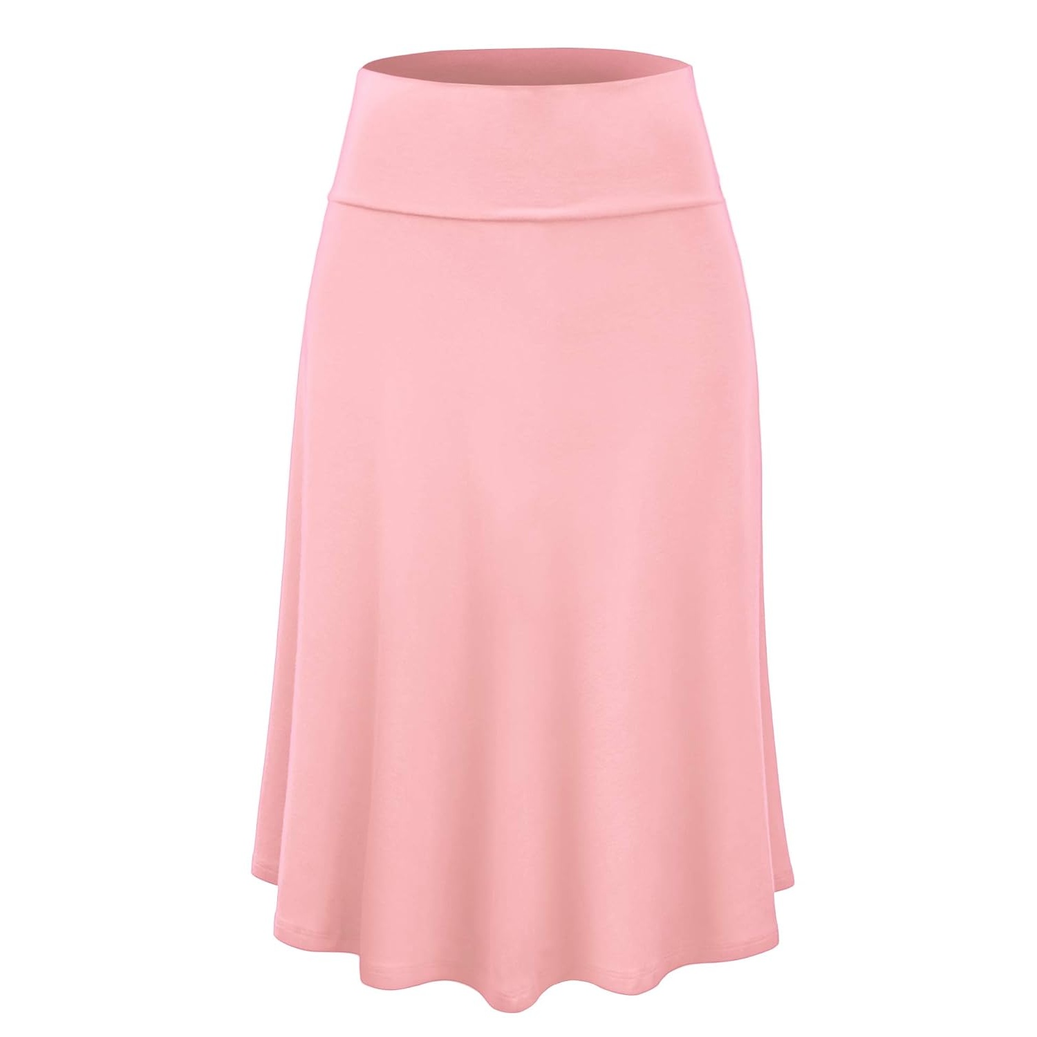 Casual Solid Flare Lightweight Skirt for Women
