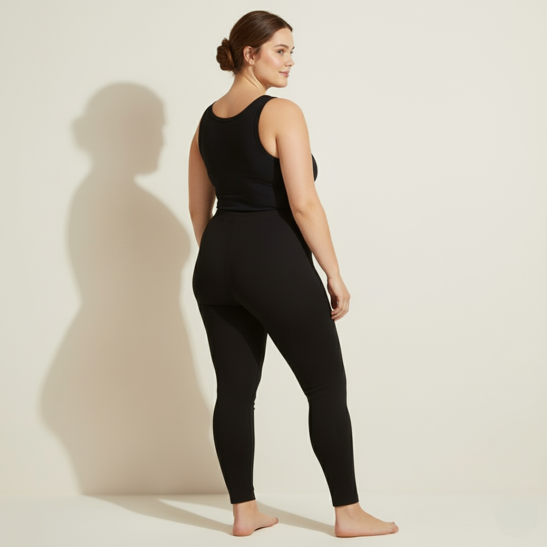 Women Stretch Leggings with Lightweight Base Layer