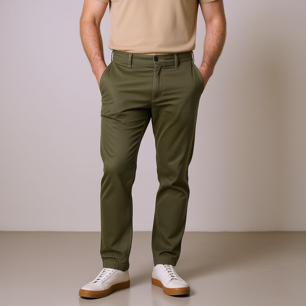 Men’s Athletic Fit Casual Stretch Chino Pants