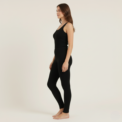 Women Micro Waffle Thermal Leggings