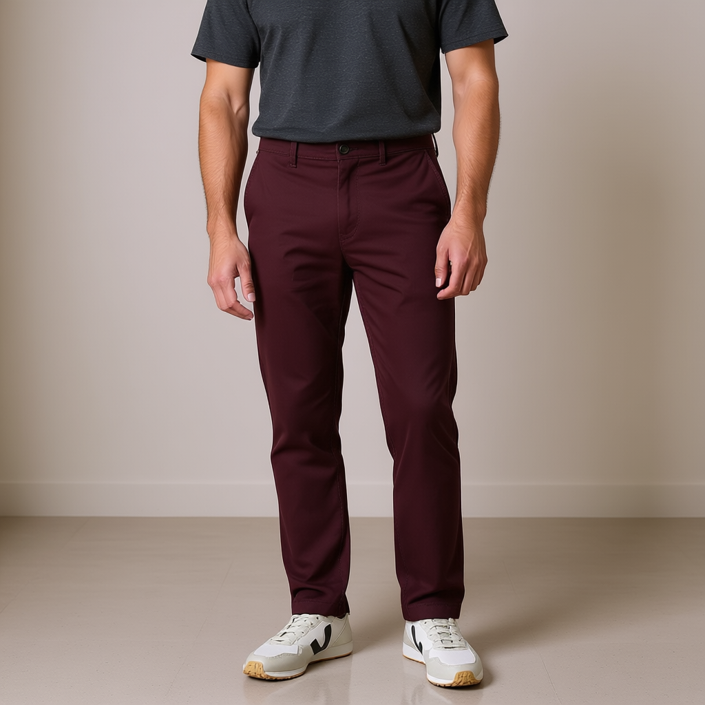 Men’s Athletic Fit Casual Stretch Chino Pants