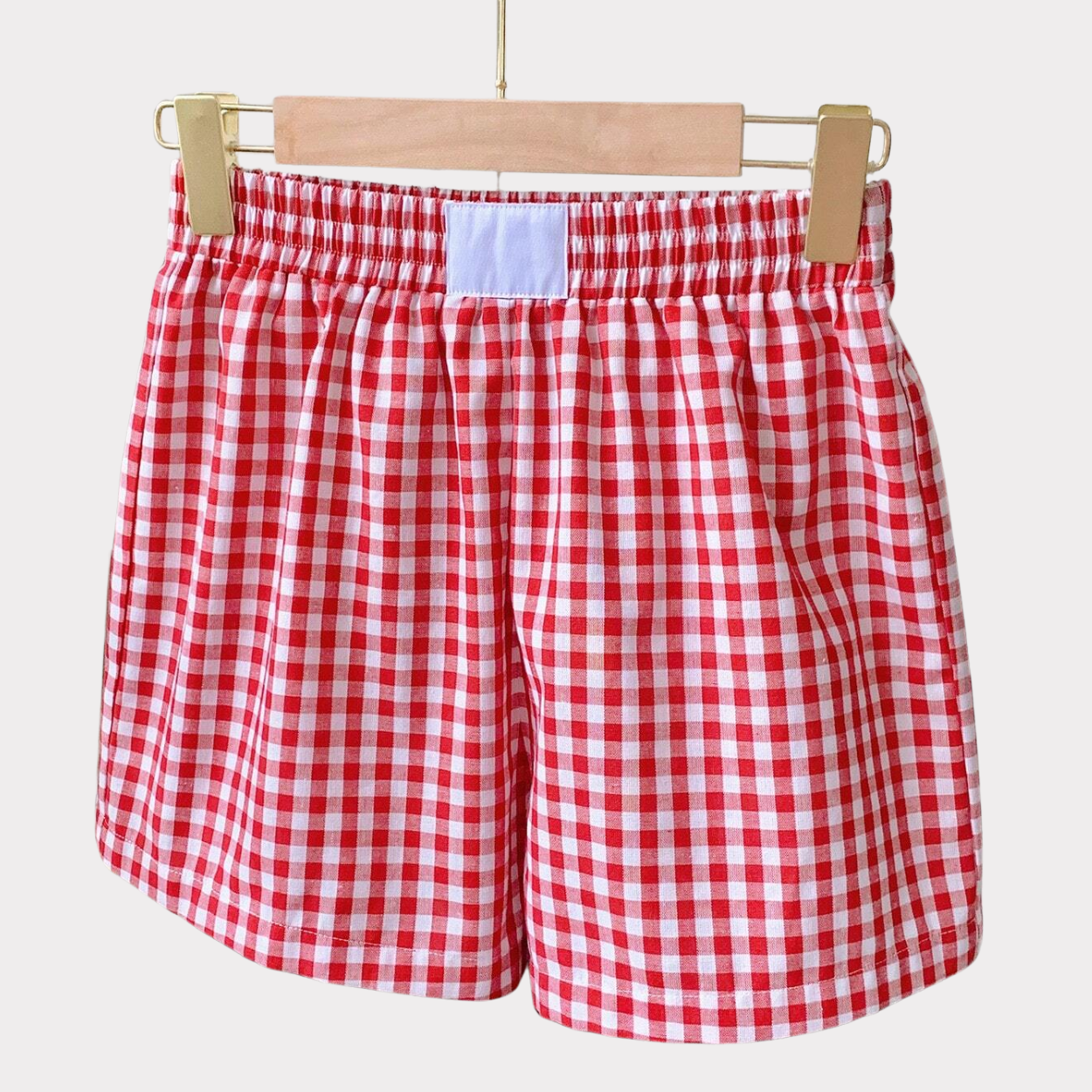 Casual Plaid Woven Summer Shorts For Women