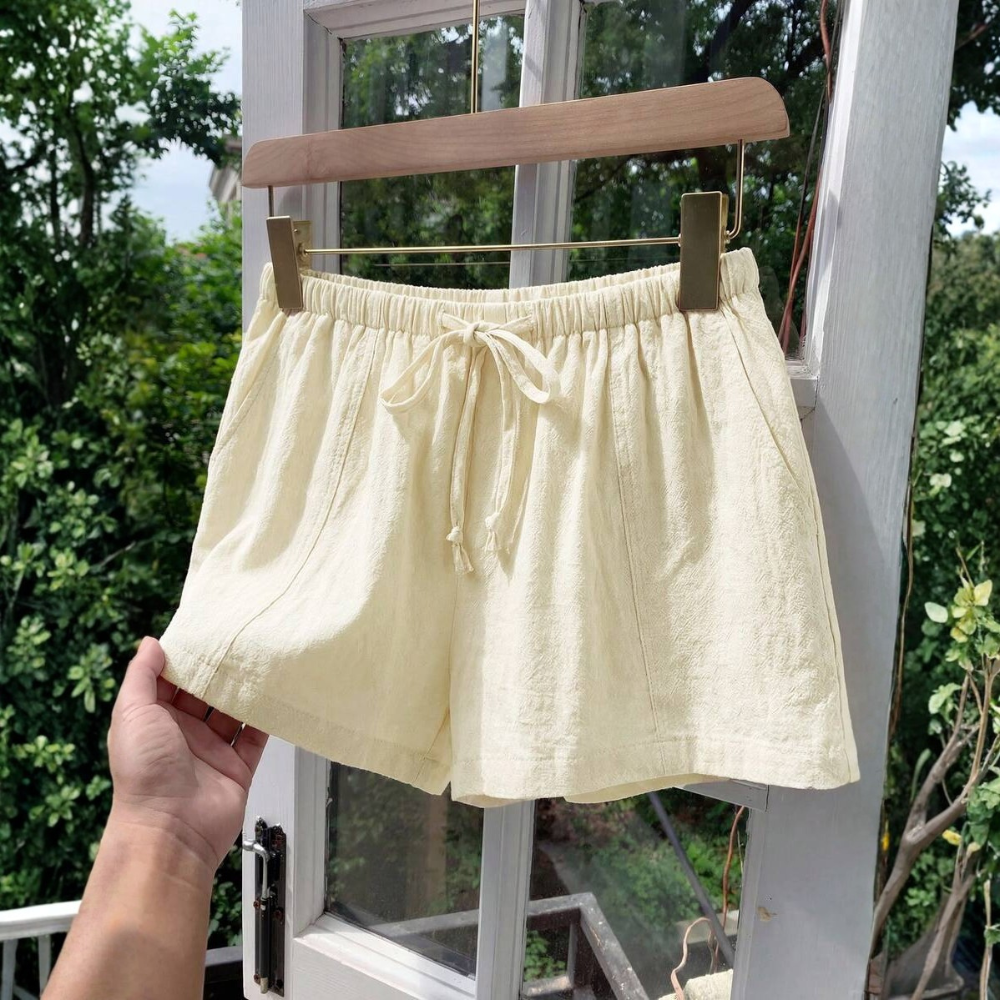 Casual And Loose Drawstring Solid Color Shorts Everyday For Women