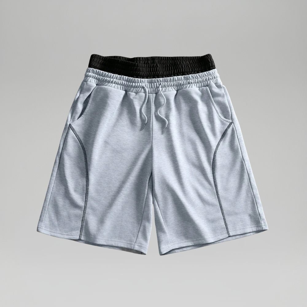 Men’s Contrast Trim Drawstring Casual Sweatpants Shorts