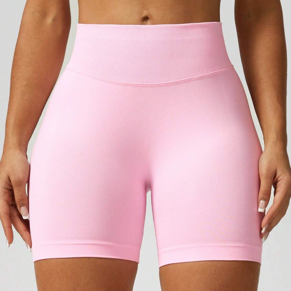 Pack Of 1 Solid Color Fitted Workout Shorts For Women