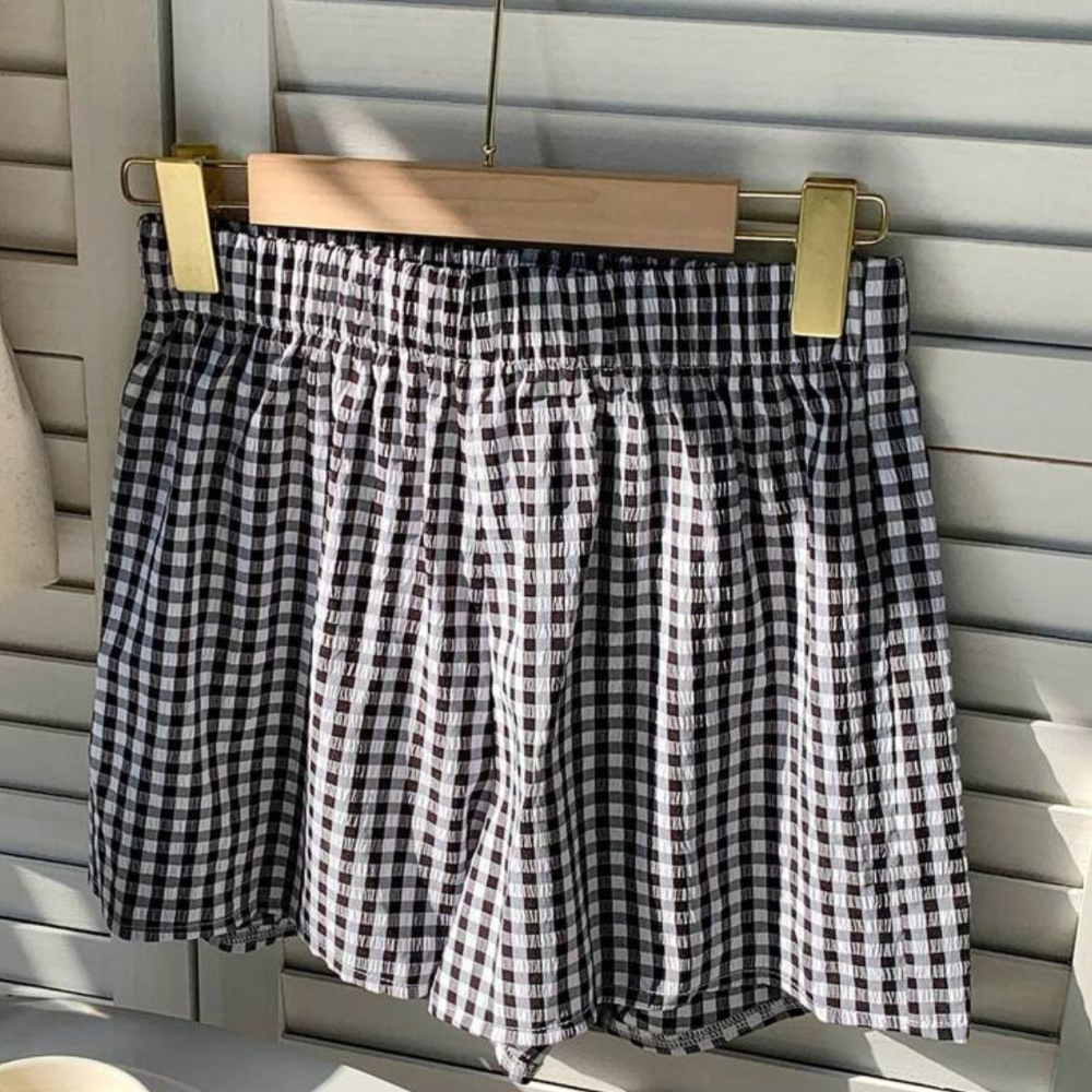 Casual And Shorts With Plaid For Women