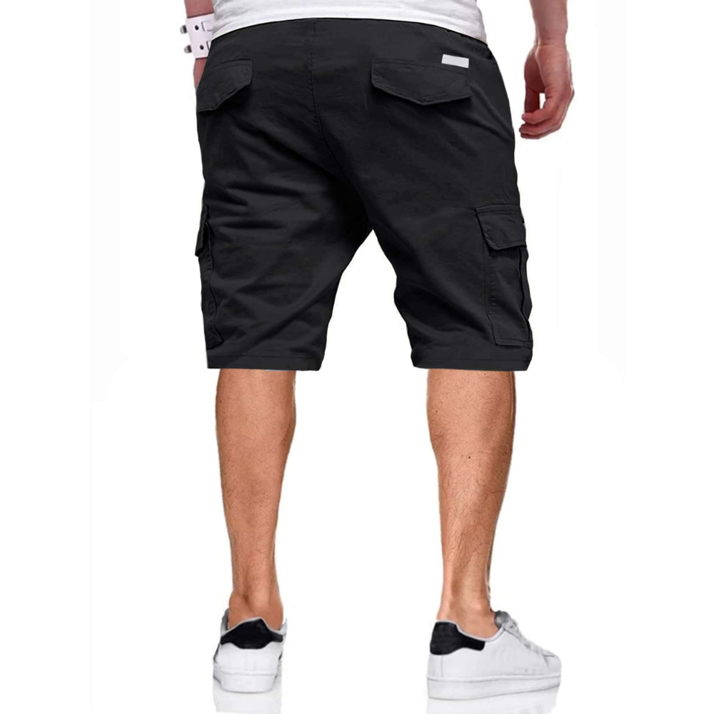Casual Cargo Shorts For Men With Flap Pockets