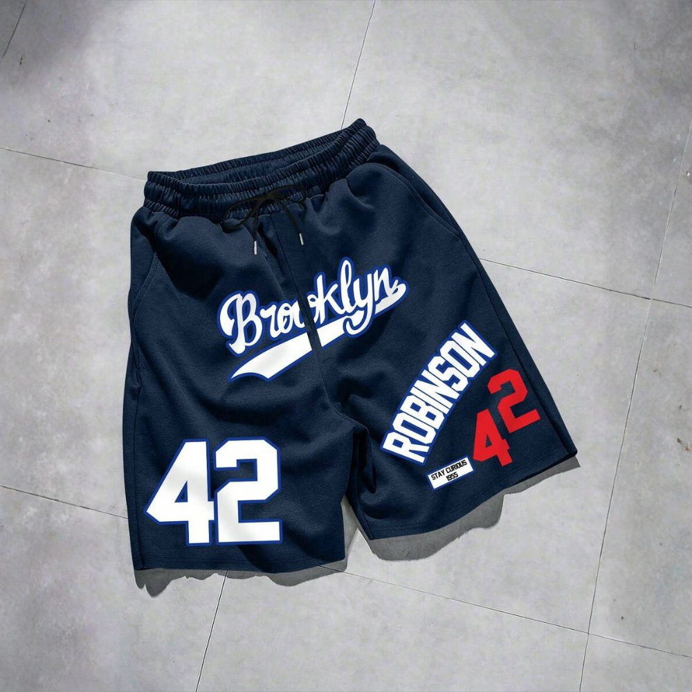 Men's Brooklyn Letter Print Loose Basketball Shorts