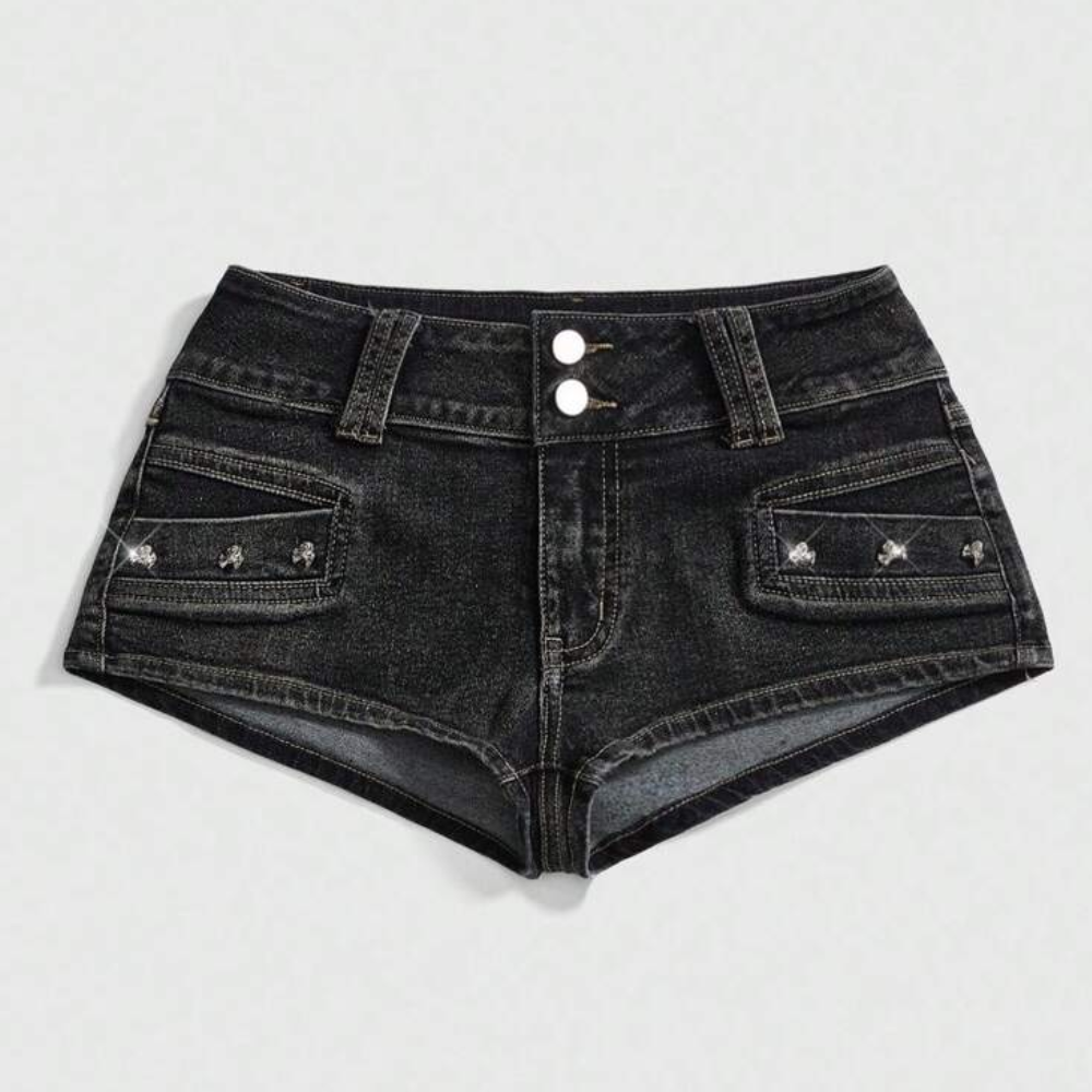 Spring Summer Vintage Denim Shorts For Women