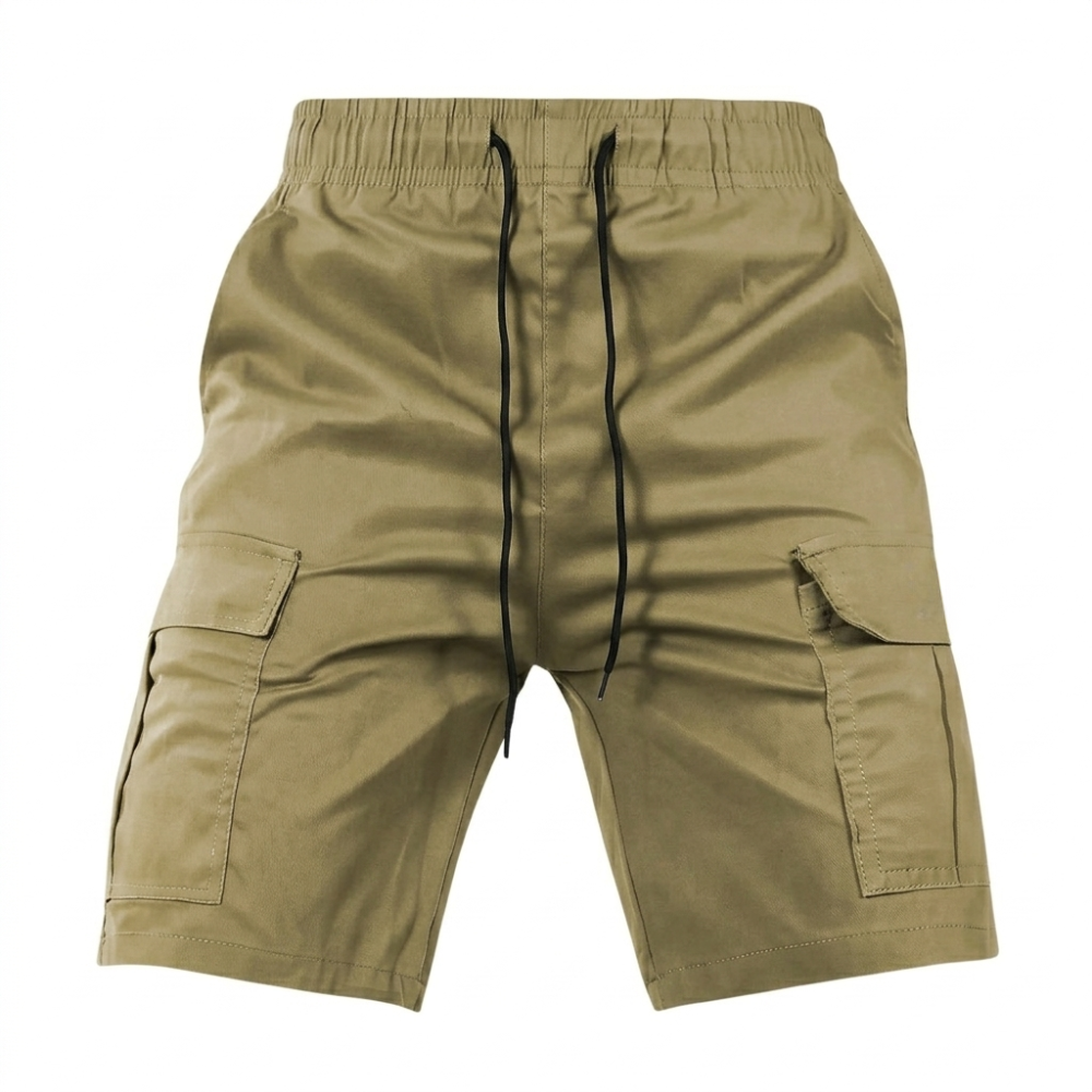Casual Cargo Shorts With Adjustable Straps And Pockets For Men