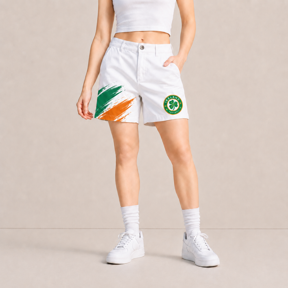 World Cup 2026 Ireland Football Fan Printed Twill Shorts
