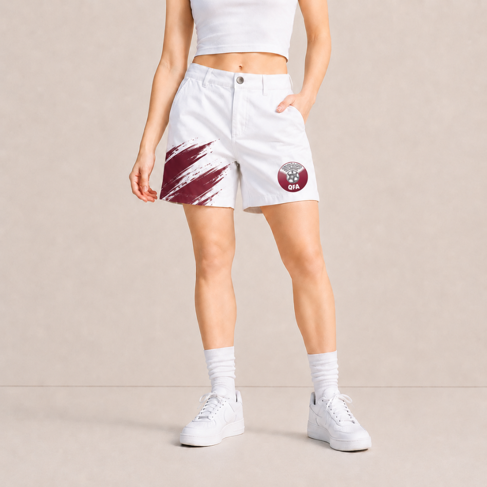World Cup 2026 Qatar Football Fan Printed Twill Shorts