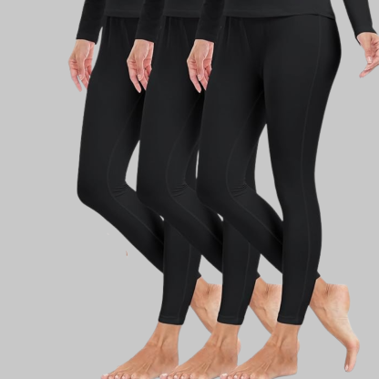 Pack of 3 Thermal Fleece Lined Leggings For Women