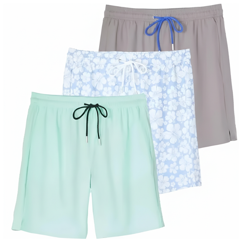 Pack Of 3 Boardshorts With Compression Liner For Men