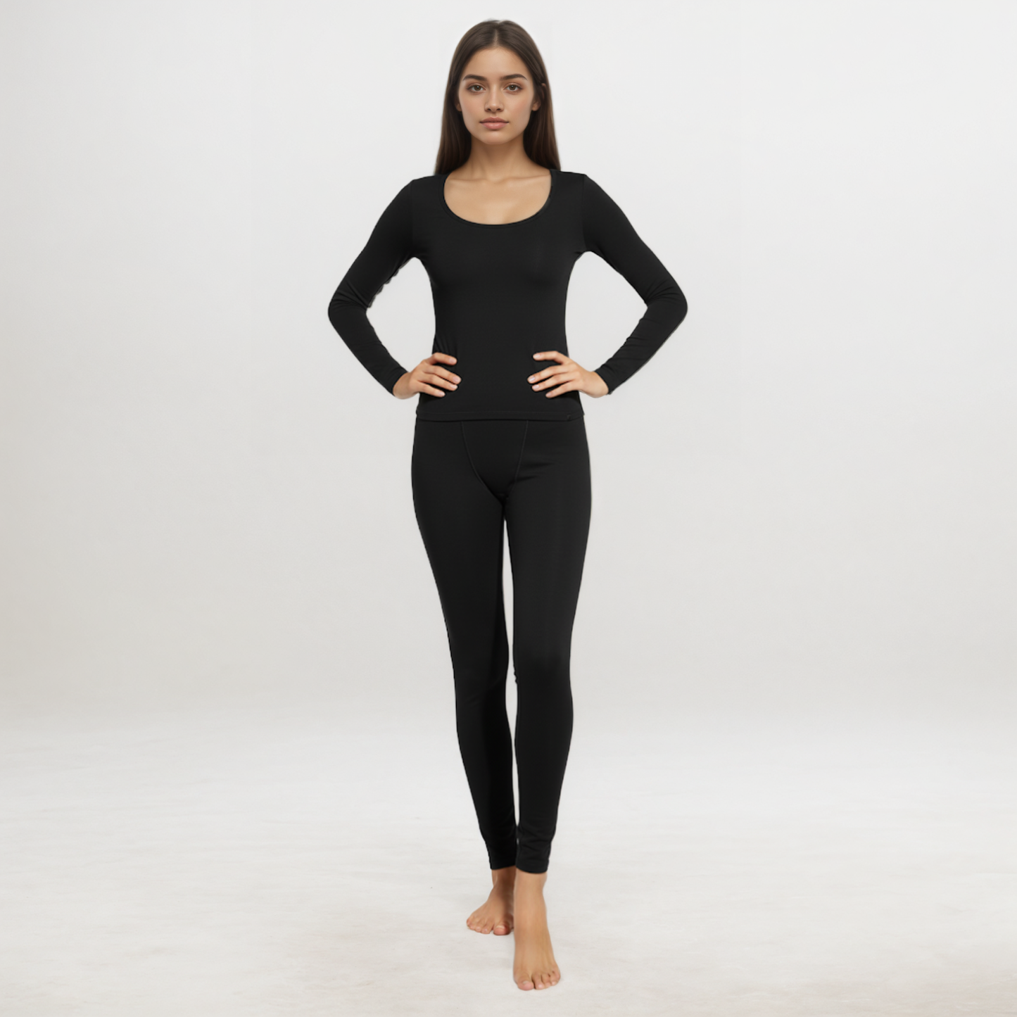 Lightweight Long Johns Base Layer Pajamas Warm Top And Bottom For Women
