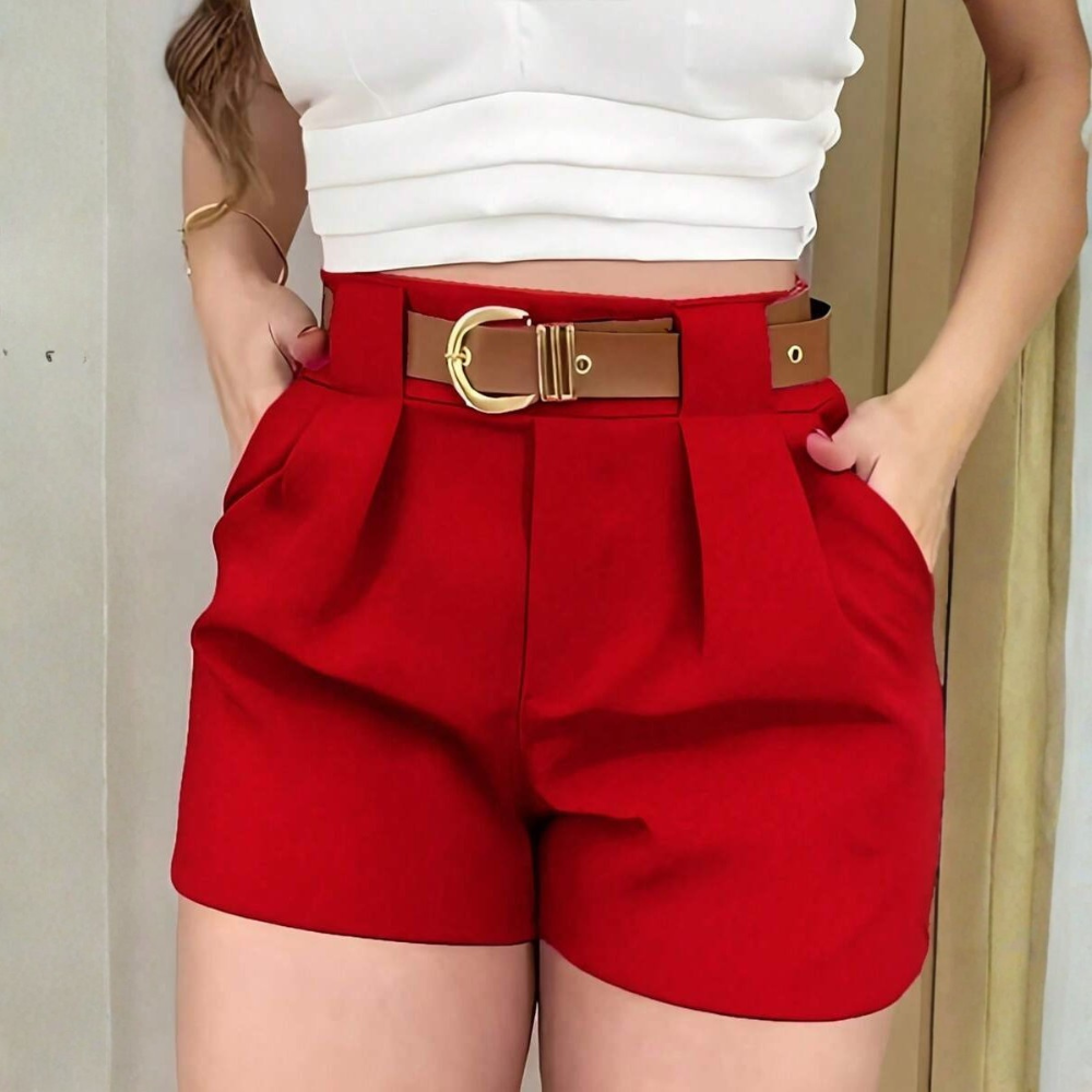 Casual And Versatile Solid Color Shorts For Women