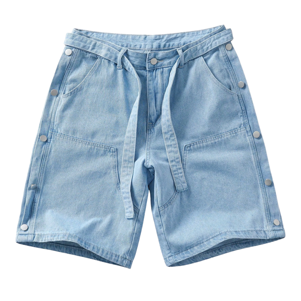 Casual And Camouflage Print Denim Cargo Shorts