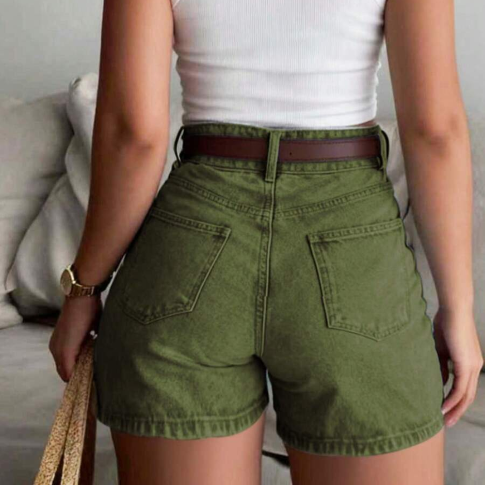 Casual And Bohemian Button Denim Shorts Summer For Women