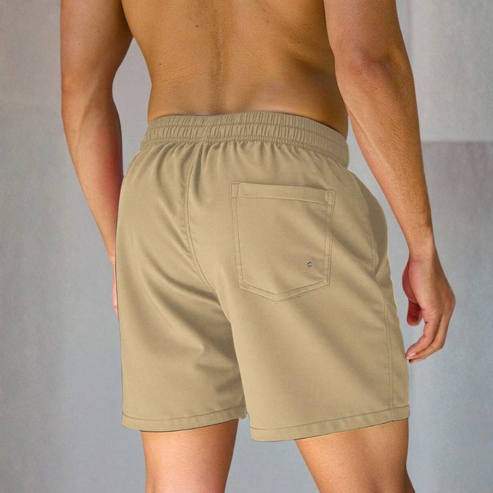 Leopard Print Drawstring Casual Beach Shorts For Men