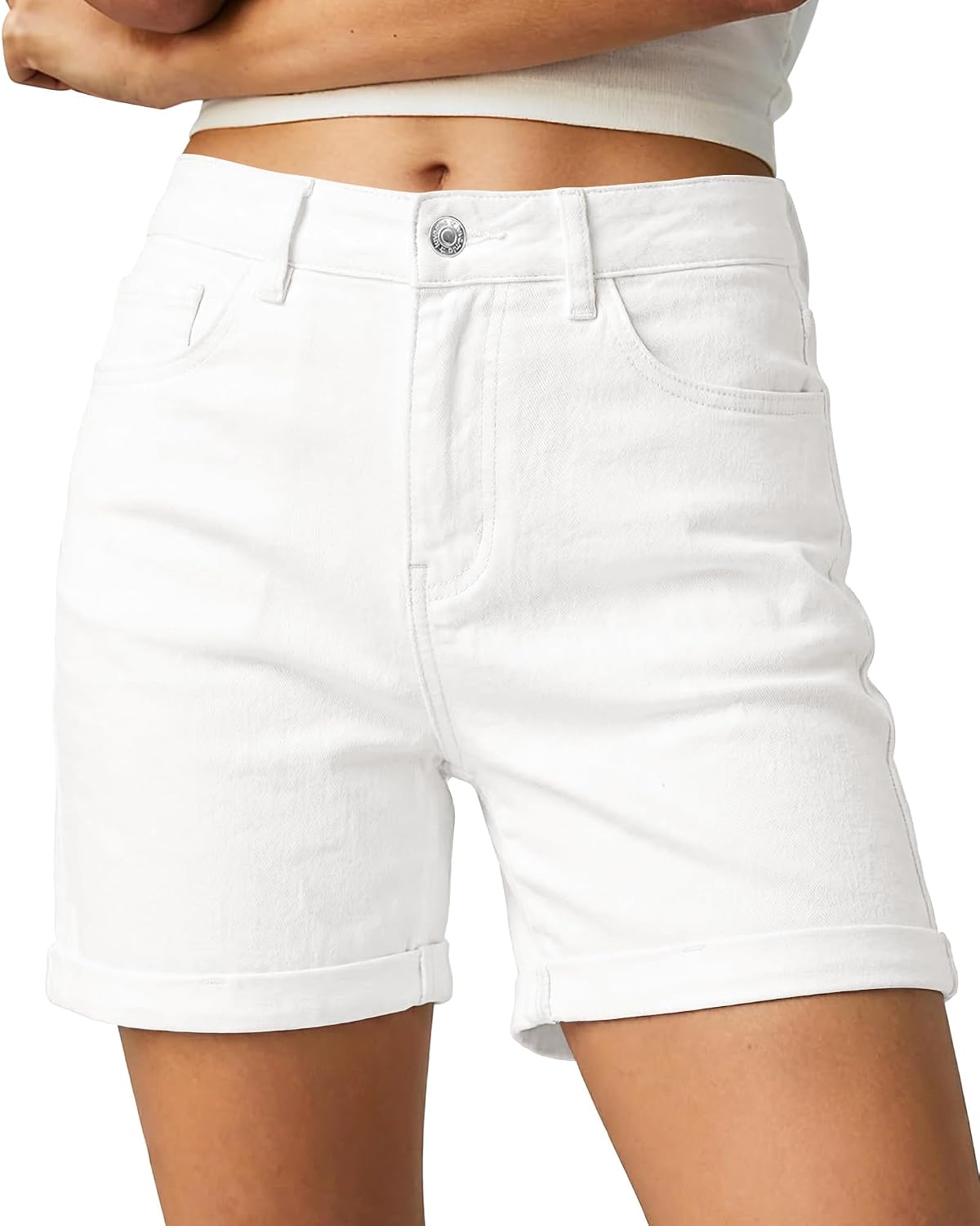 Casual Denim Summer Stretchy Jean Shorts For Women