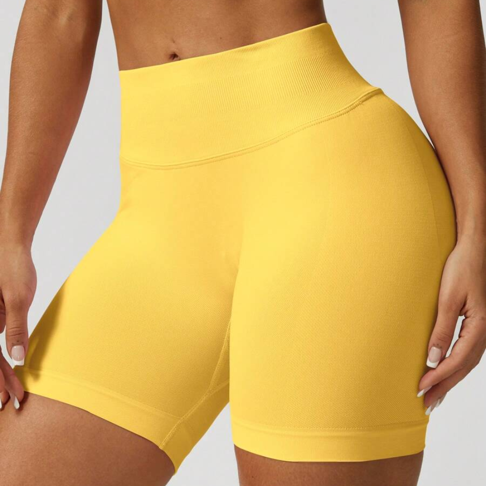 Pack Of 1 Solid Color Fitted Workout Shorts For Women