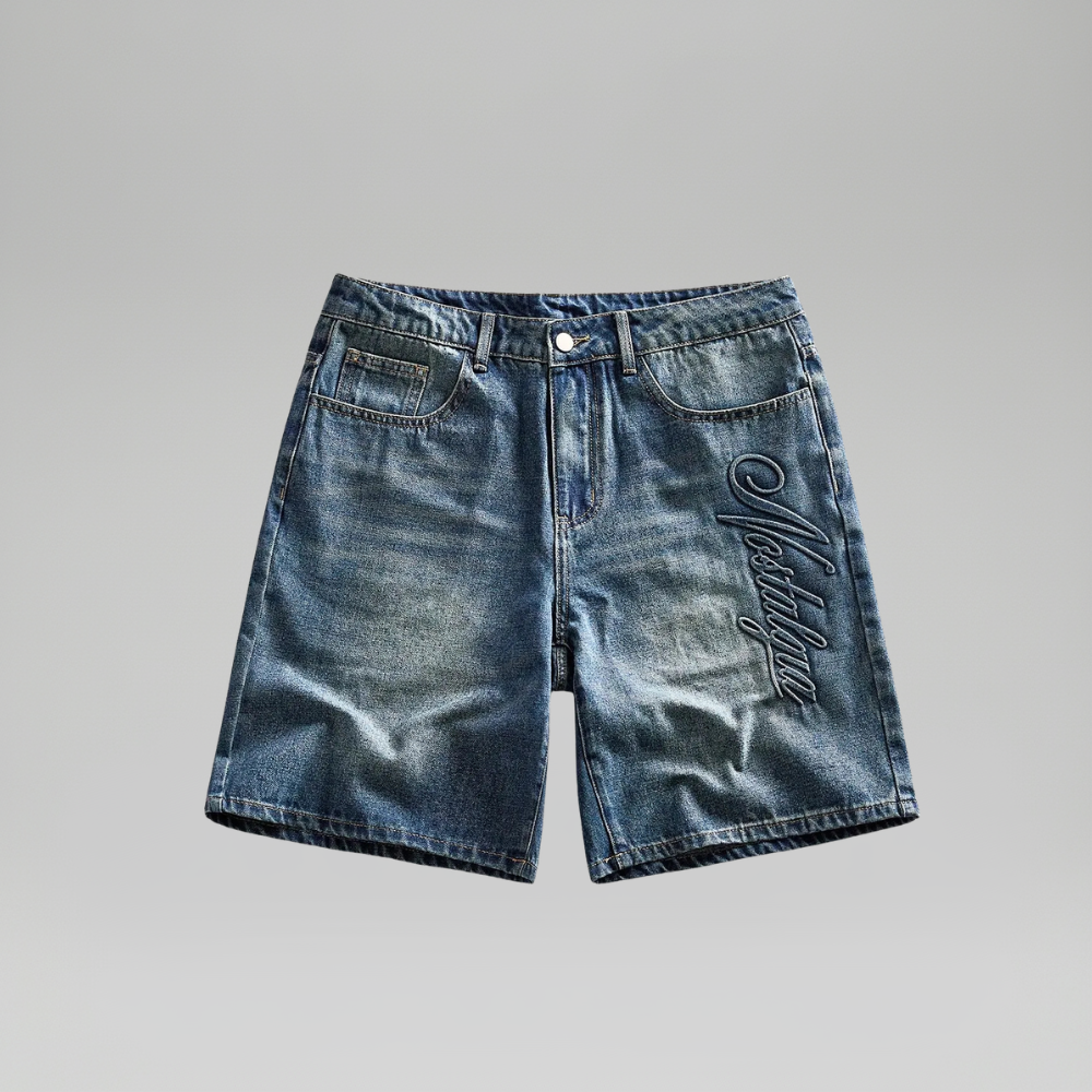 Men’s Rhinestone Decor Denim Shorts Casual Summer