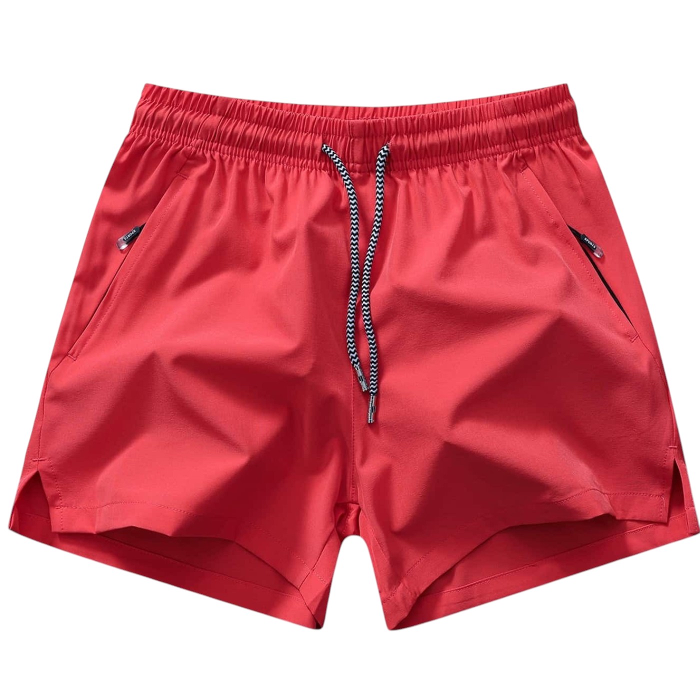  Zipper Pockets Drawstring Sports Shorts for Men