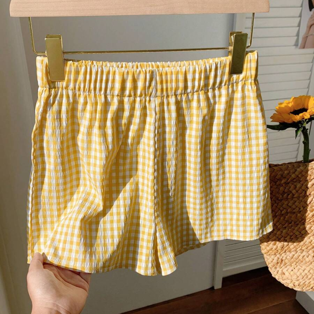 Casual And Shorts With Plaid For Women