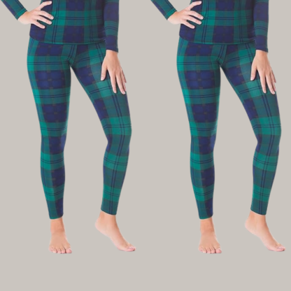 Pack Of 2 Women Printed Insulated Thermal Leggings For Skiing