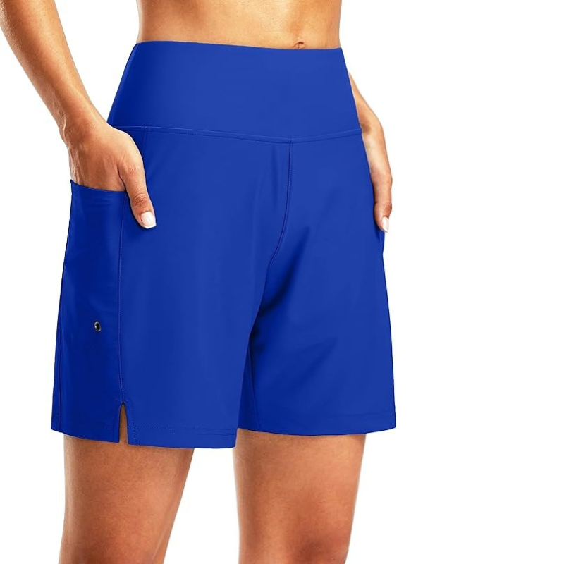 7 Inch Swim Board Shorts With  Liner And Pockets