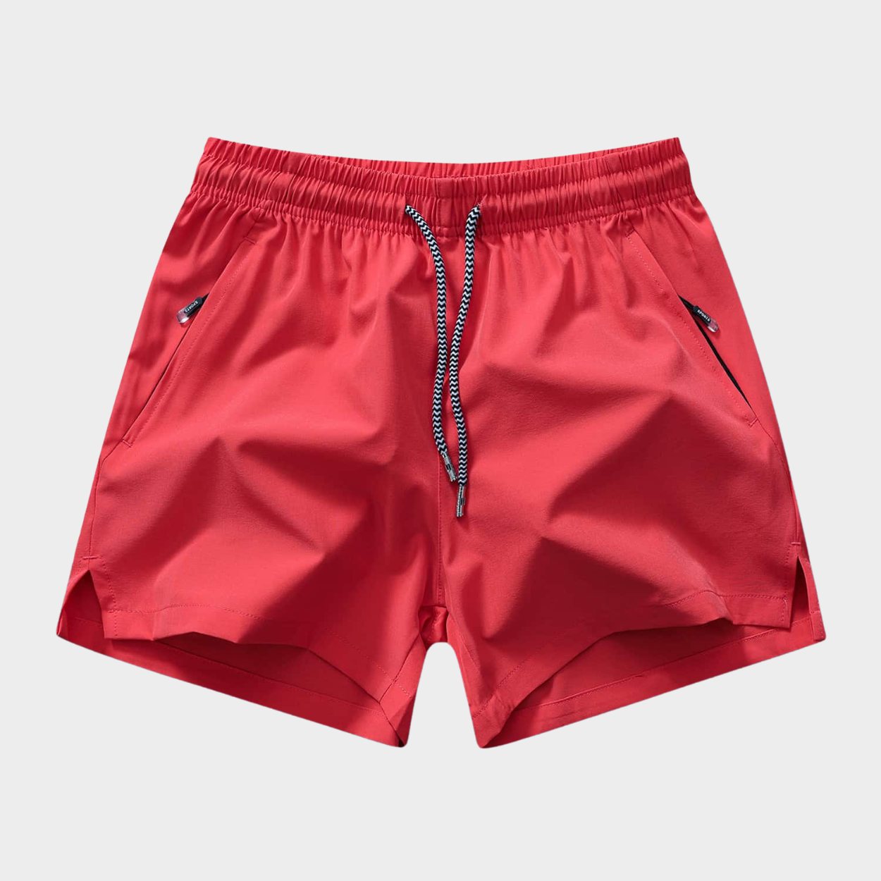 Comfortable Sports Shorts With Zipper Pocket