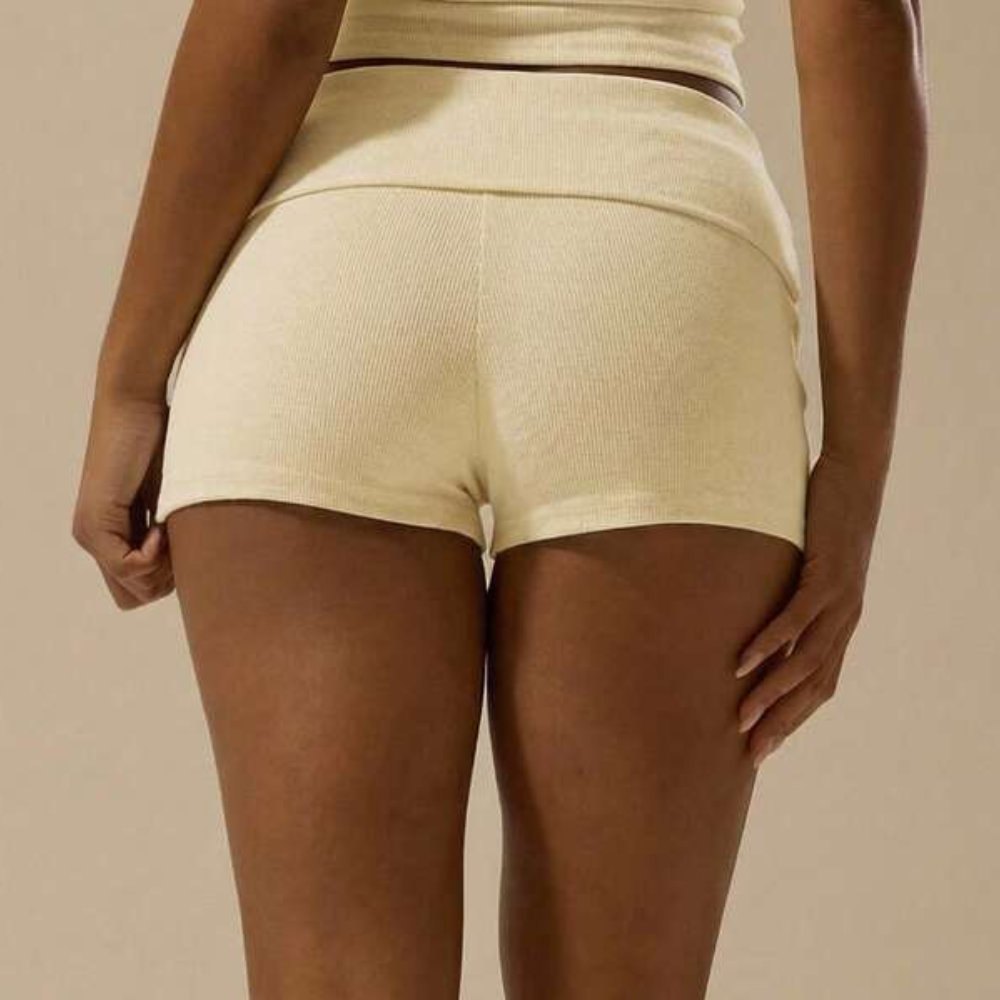 Fold And Over Mini Shorts Pants Spring Summer For Women