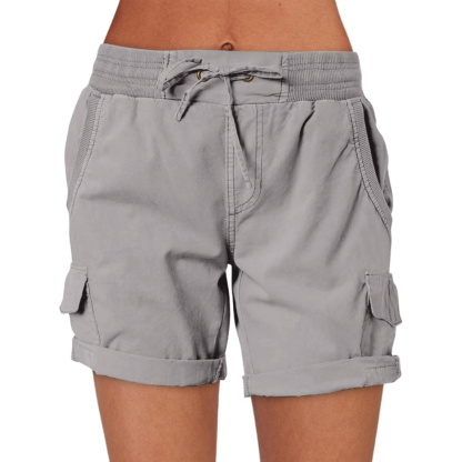 Cargo Shorts with Drawstring Six Pockets Functional Stylish