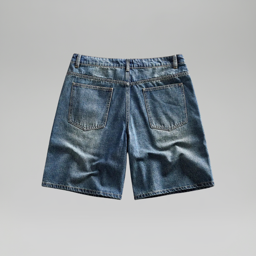 Men’s Rhinestone Decor Denim Shorts Casual Summer