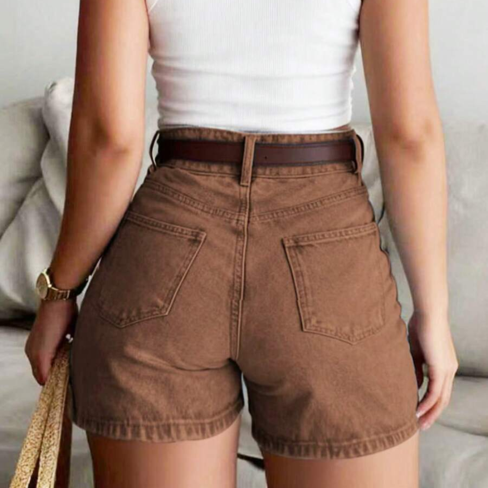 Casual And Bohemian Button Denim Shorts Summer For Women