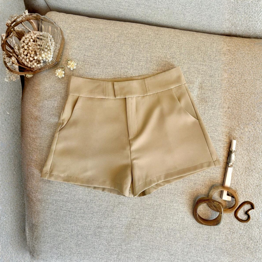 Solid And Color Casual Shorts Fashionable For Women