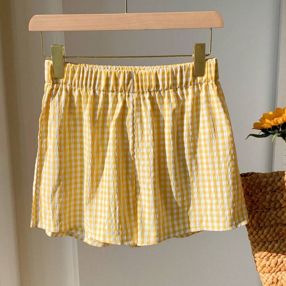 Casual And Shorts With Plaid For Women